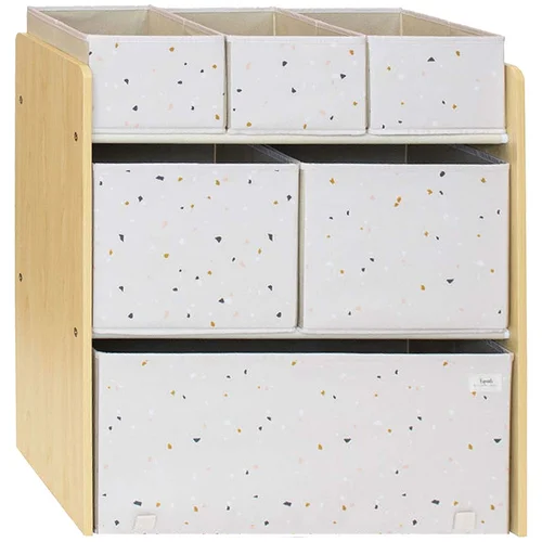 3Sprouts dodatek organizator za shranjevanje igrač Multi-Bin Terrazzo Pink