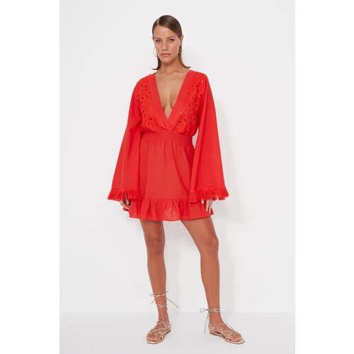 Trendyol Both Dress - Red - Ruffle Slike