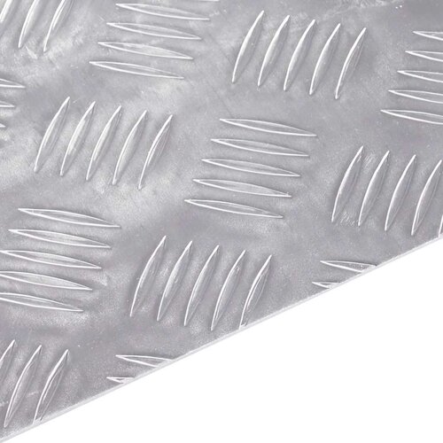 VidaXL Srebrna Aluminij 80 x 20 x 0.3 cm Alum. stepenice Pravokutne Slike