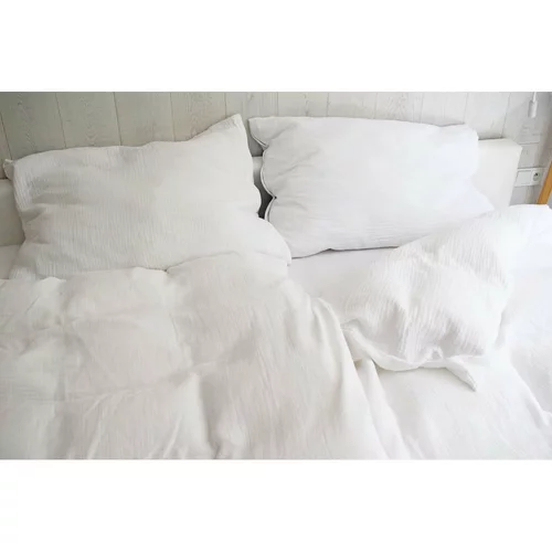 Butter Kings Bijela posteljina za bračni krevet od muslina 200x200 cm Plain Muslin –