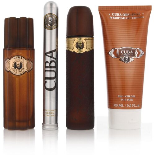 Cuba Gold darilni set toaletna voda 100 ml + vodica po britju 100 ml + gel za prhanje 200 ml + toaletna voda 35 ml za mo&amp;scaron;ke Slike