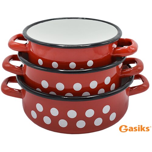 Olimp Sport Emajlirane šerpe set od 3 crvene Cene