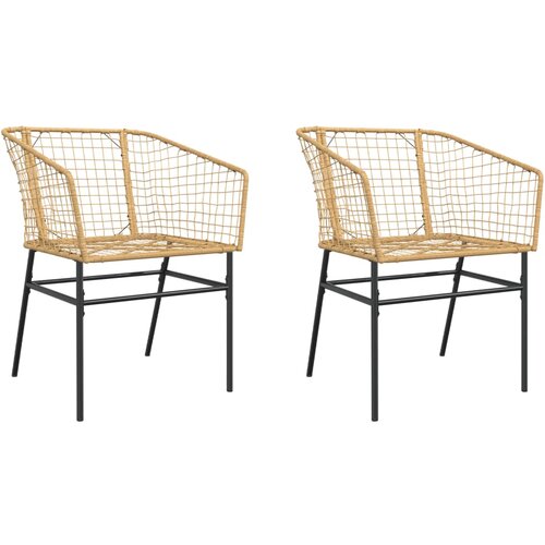Maison Chic Vrtni Stoli - Stol za vrt 2 kosa rjav poli ratan JS518, (21877989) Slike