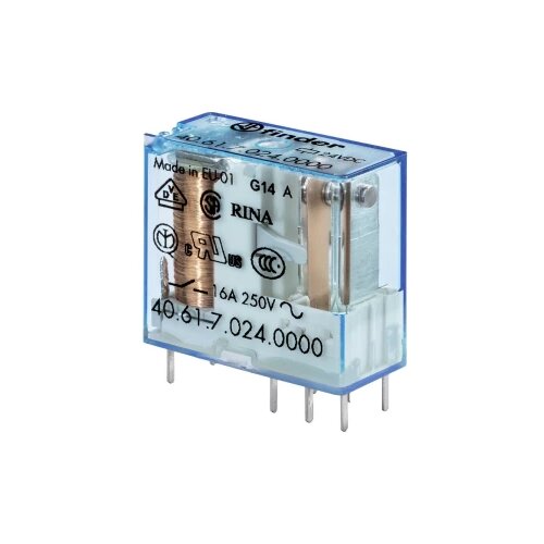 Finder 40.61.7.024.4001 relej za tiskane pločice 24 v/dc 16 a 1 prebacivanje 1 st. Slike