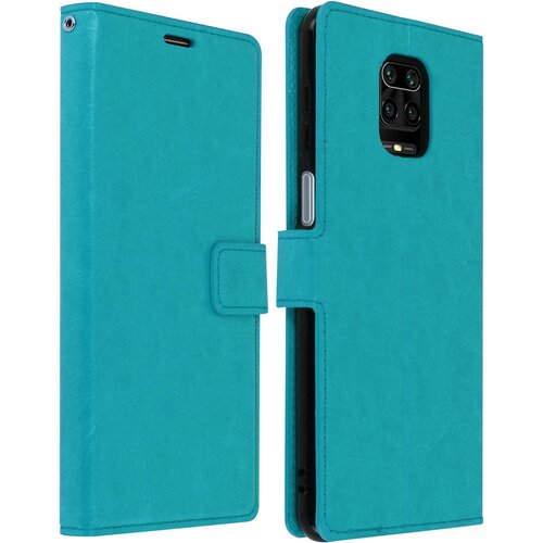 AVIZAR xiaomi redmi note 9S / note 9 pro / note 9 pro max vintage series etui, držalo za kartice in stojalo za video - turkizna, (20599441) Cene