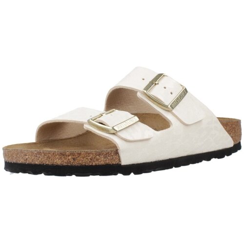 Birkenstock Sandali &amp;amp; Odprti čevlji Arizona Synthetic Leo Narrow - Eggshell Bež Slike