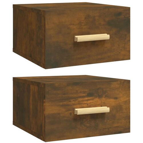 Maison Chic Stenski Dvo delni komplet Nočne omarice - Nočne mize dimljeni hrast 35x35x20 cm, (21687116) Cene