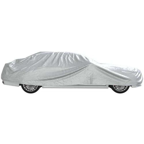 VidaXL Automobilska navlaka za limuzinu s trakama srebrna M PEVA Slike