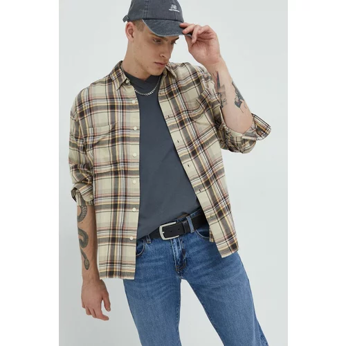 Abercrombie & Fitch Košulja za muškarce, boja: smeđa, regular, o button-down ovratnikom