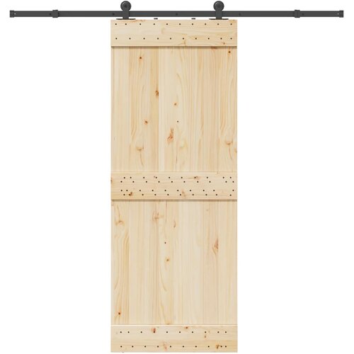 VidaXL Pribor za klizna vrata 213,5 cm čelični crni Slike