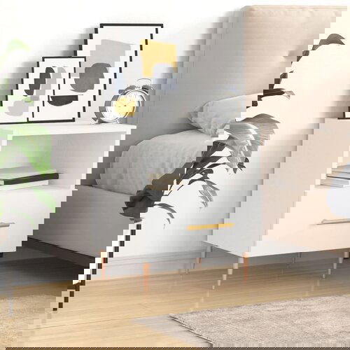 vidaXL Nočna omarica bela 40x35x47,5 cm inženirski les Cene