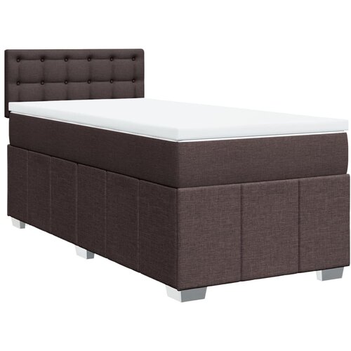 Maison Chic Box spring postelja - Vzmetna postelja z vzmetnico temno rjava 100x200 cm blago SL11378, (21905084) Slike