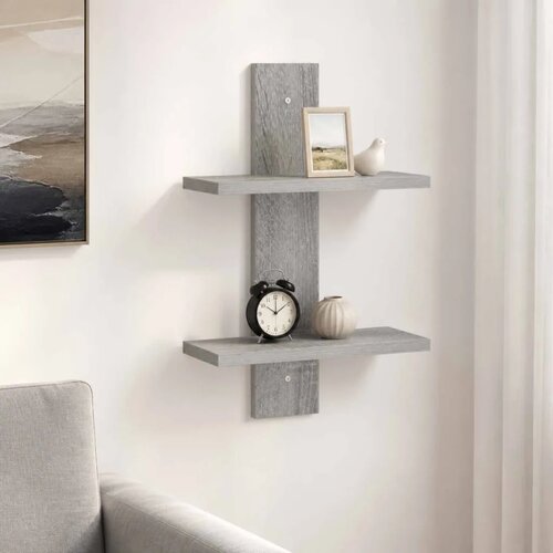  Zidna polica Siva Sonoma 30 x 13.5 x 43 cm Prerađeno drvo - Siva Sonoma 30 x 13.5 x 43 cm Cijene