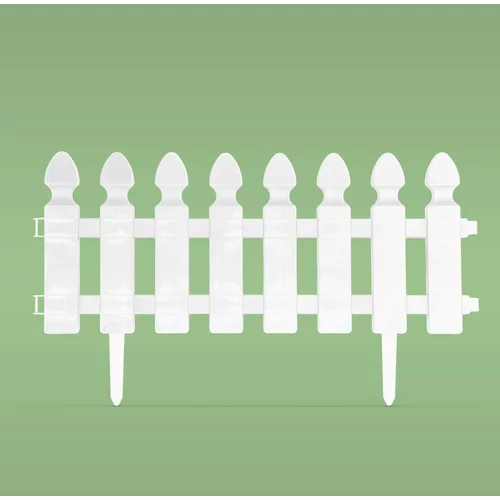 Garden of Eden PVC ograja za vrtove ali cvetlične grede 51 x 30 cm bela