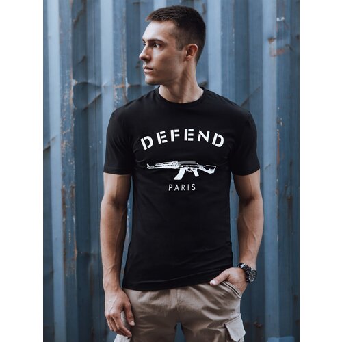DStreet T-shirt męski z nadrukiem czarny Cene