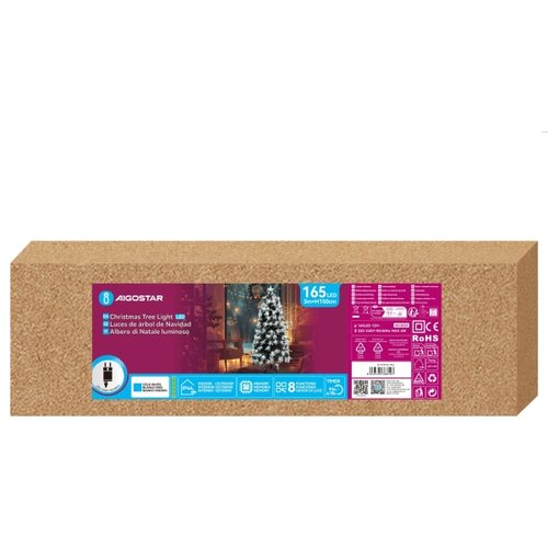 Aigostar LED spoljno božićno drvce 165xLED/6W/230V/8 funkcija 150cm IP44 hladno belo Slike