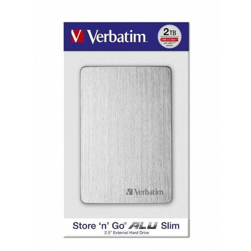 Verbatim Slim ALU HDD 2TB Silver 53666 eksterni hard disk Slike