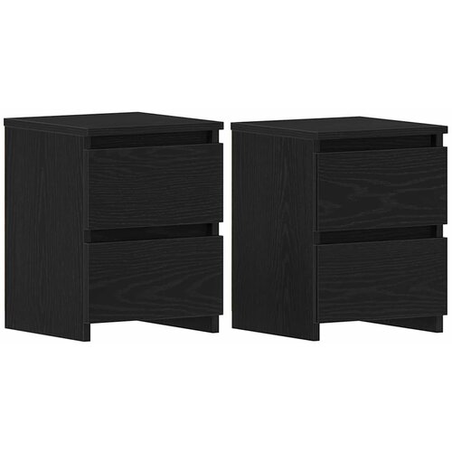  Noćni ormar 2 pcs Crni hrast 30 x 30 x 40 cm Konstruirano drvo Slike