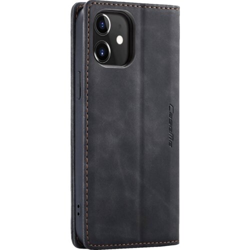 CASEME futrola preklopna za iPhone 12/12 Pro Max, koža, crna - Flip Lea. P. Case iPhone 12/12 Pro, Crna Slike