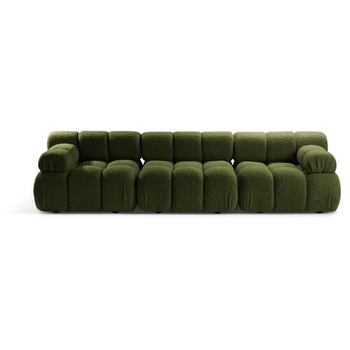 Micadoni Zelena sedežna garnitura iz tkanine bouclé 282 cm Bellis – Home Cene
