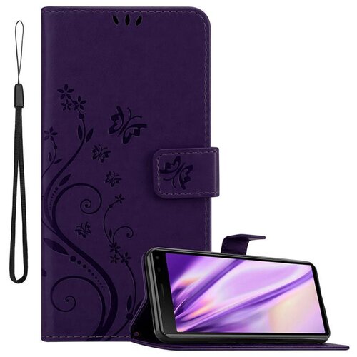 Cadorabo Sony Xperia 8 v klasična temno modra - ovitek v cvetličnem dizajnu z magnetnim zapiranjem, stoječo funkcijo in režami za kartice, (20563284) Cene