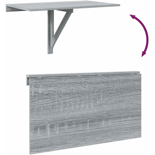  Sklopivi zidni stol boja hrasta 100x60x56 cm konstruirano drvo Slike