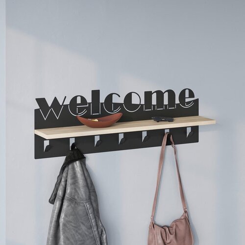 Livetastic Stenski Obe&amp;scaron;alnik Welcome, Barva Hrasta Slike