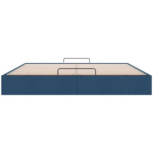 VidaXL otomanski okvir kreveta bez madraca plavi 180x200 cm od tkanine Slike