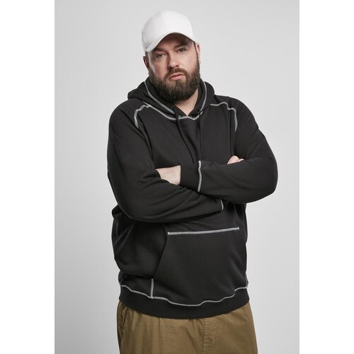 UC Men Contrasting Stitching Hoody Black Slike
