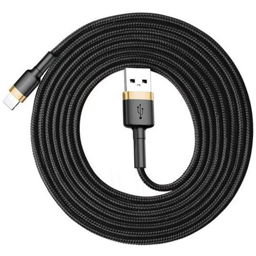 Baseus Kabel Woven, USB-A (M) na Lightning (M), MFI, 200cm, Black/Gold, CALKLF-CV1, (6953156275034) Cene