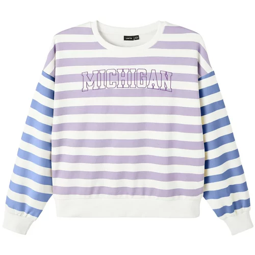LMTD Sweater majica 'Tischi' ecru/prljavo bijela / plava / ljubičasta