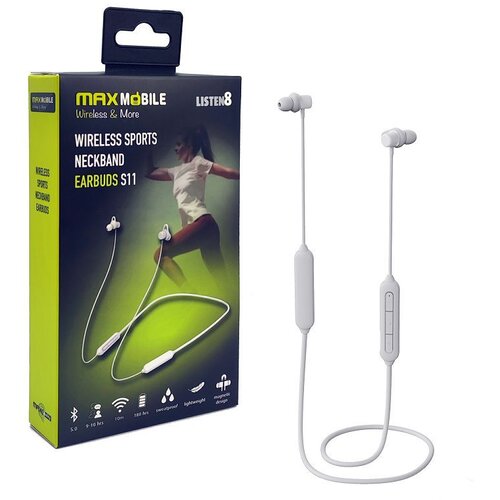Max Mobile slu&amp;scaron;alice bluetooth S11 stereo bijela Slike