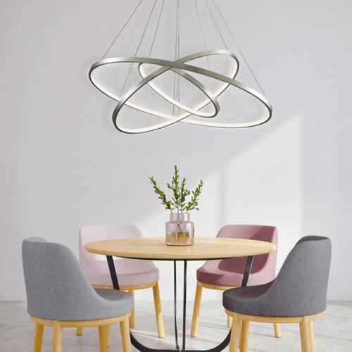  LED luster na sajli LEA LED/60W/230V 4000K prečnik 80 cm hrom Slike