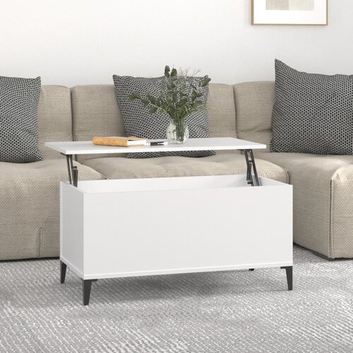 VidaXL Stolić za kavu bijeli 90 x 44,5 x 45 cm od konstruiranog drva Slike