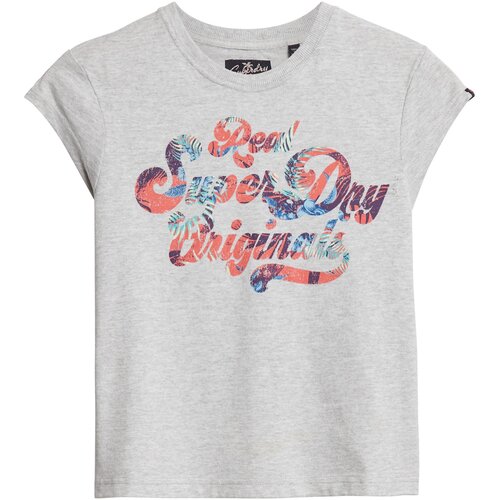 Superdry Majica svetlo modra / pegasto siva / temno liila / oranžna Cene