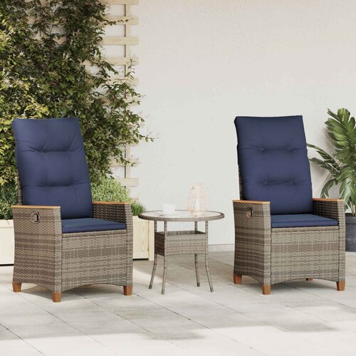  Ležaljka u vrtu 2 pcs Siva i tamnoplava 64 x 57,5 x 112 cm Cijene