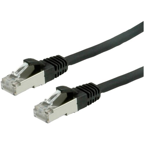 Value 21.99.1285 RJ45 omrežni kabel\, Patch kabel CAT 6 S/FTP 10.00 m črna 1 kos, (20420869) Cene