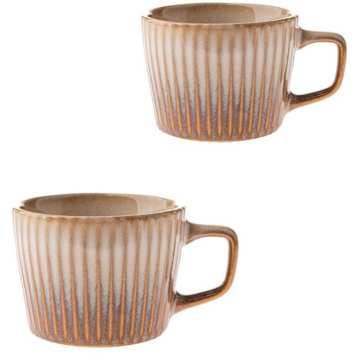 Dakls Bež šalice u setu 2 kom za cappuccino od kamenine 190 ml Tone – Cene