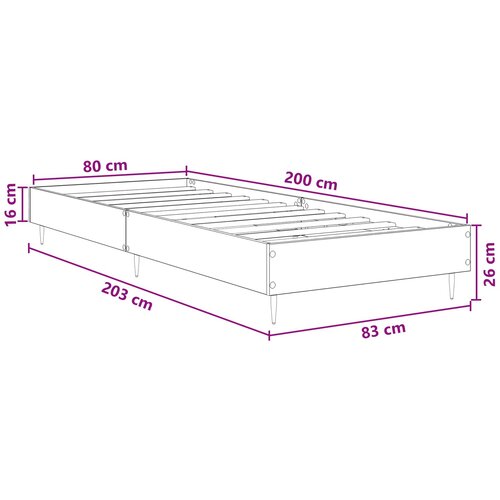  Krevetna konstrukcija Siva Sonoma 80 x 200 cm Konstruirano drvo Slike