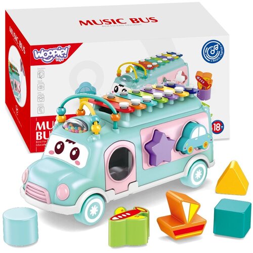 Woopie dječji automobil glazbeni sorter sa zelenim činelama Slike