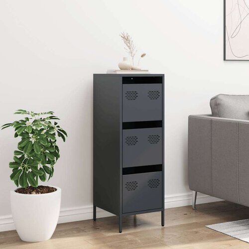 VidaXL Visoka omara antracitna 39x35x103,5 cm jeklo Slike