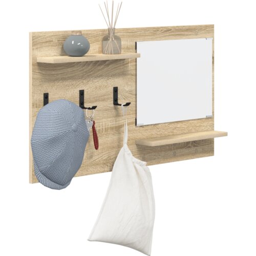 VidaXL Vje&amp;scaron;alica za kapute na zidu sonoma hrast 90 x 10 x 50 cm Slike
