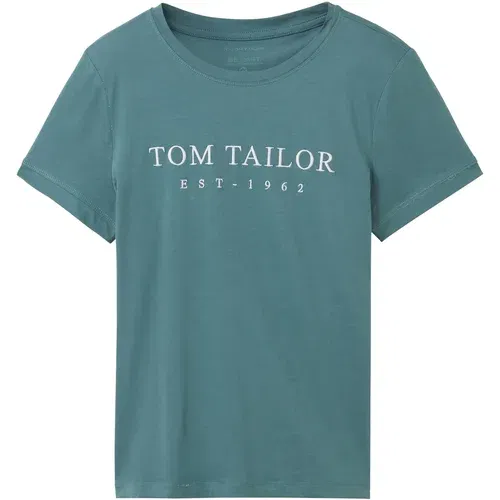 Tom Tailor Majica petrol / bela