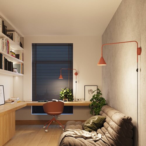 Nice Lamps Zidna lampa s utikačem boja terakote Zylo &amp;ndash; Slike