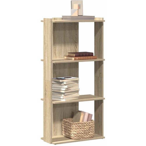  Regal za knjige s 3 razine boja hrasta 60x30x120 cm drveni Cijene