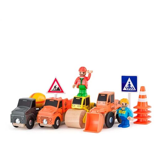Woodyland Set građevinskih vozila, 12 kom. - Slike