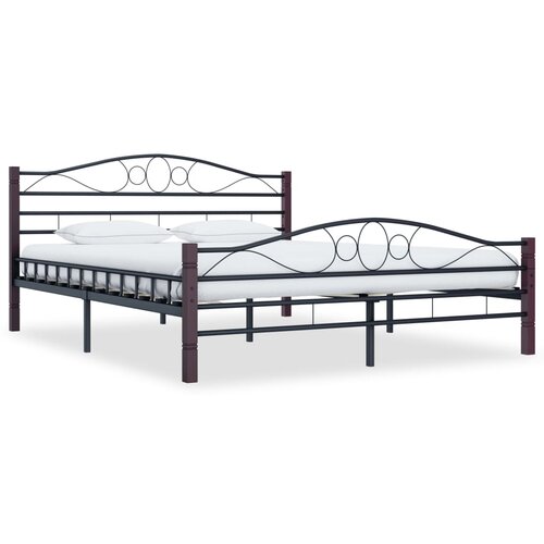 Za krevet crni metalni 200 x 200 cm Slike