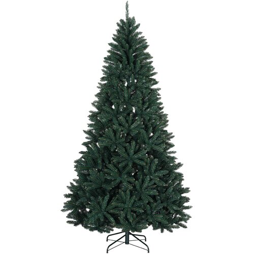  Umjetno božićno drvce tamnozeleno s kuglicama 210 cm Slike