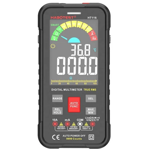 HABOTEST Digitalni univerzalni multimeter HT116 True RMS, NCV, (20628400)