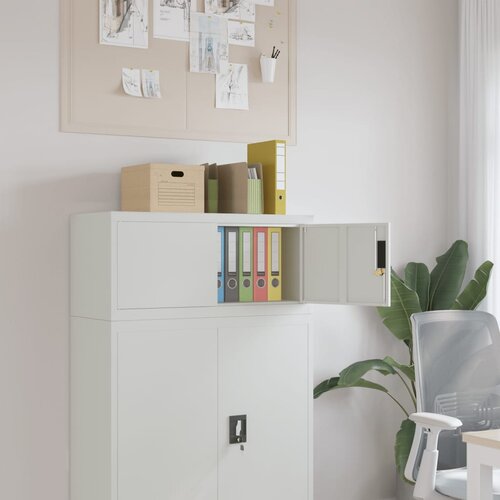 VidaXL Ormarić za spise svjetlosivi 90 x 40 x 40 cm čelični Slike